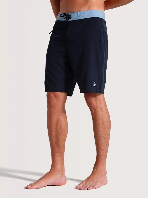 Boardshorts 19 Polegadas Azul Hang Loose Block 48 / Cinza