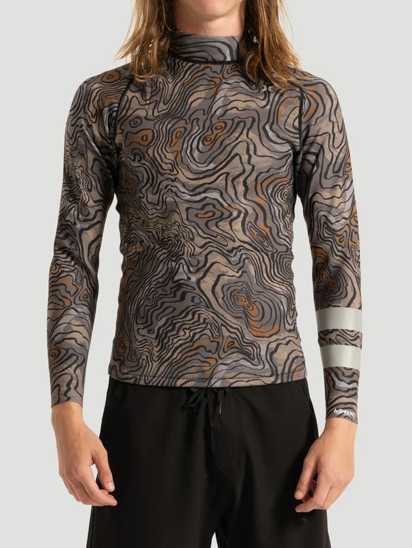 Jaqueta Neoprene Hurley Advant Printed 1mm Black Marbled G / Multi