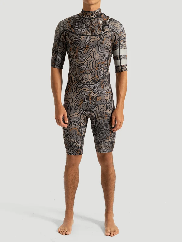 SEM ESTOQUE - Short John Hurley Advant Printed 2/2MM SS Springsuit M / Multi