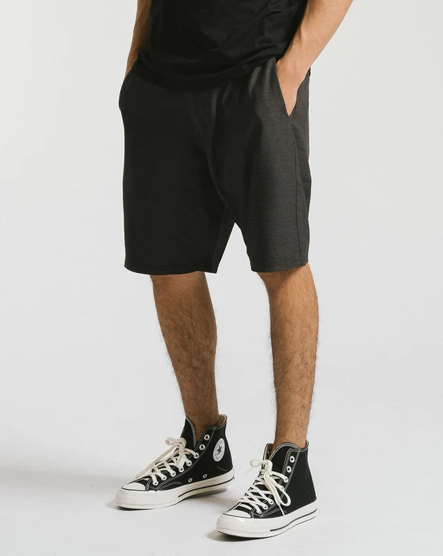 Bermuda Híbrida Volcom Frickin Cross Shred Slub Black 38 / BLACK