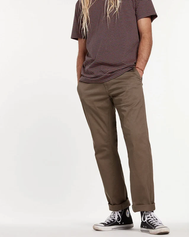 Calça Volcom Frickin Modern Stretch Chino Mushroom 40 / MUSHROOM