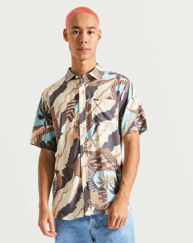 Camisa Volcom Stairway Stone Whitecap Grey G / WHITECAP GREY