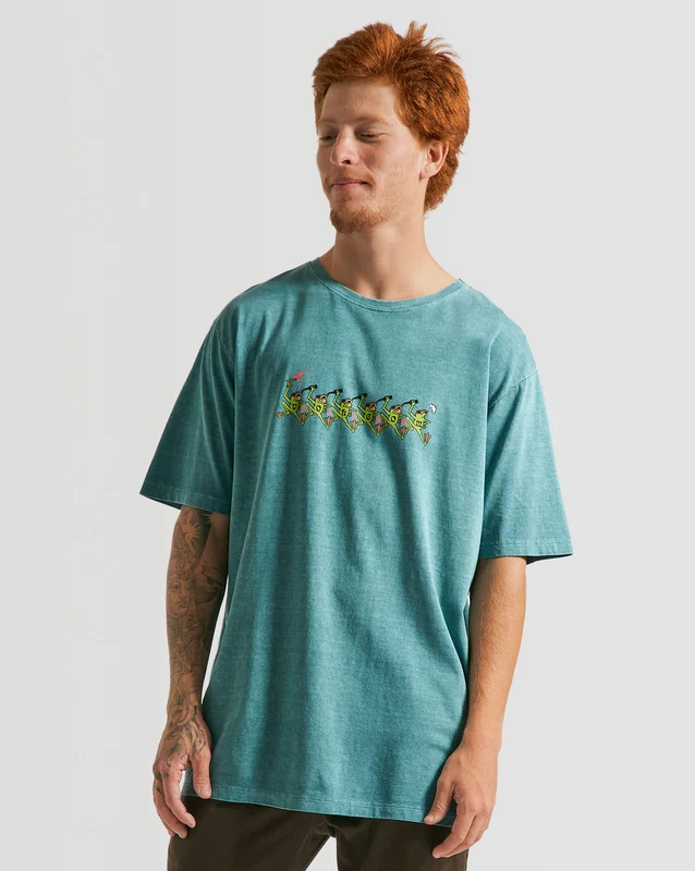 Camiseta Volcom Regular Frog Verde G / VERDE