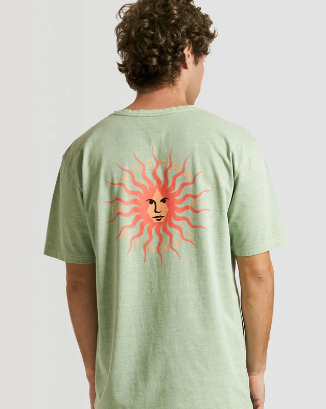 Camiseta Volcom Regular Solarian Verde P / VERDE