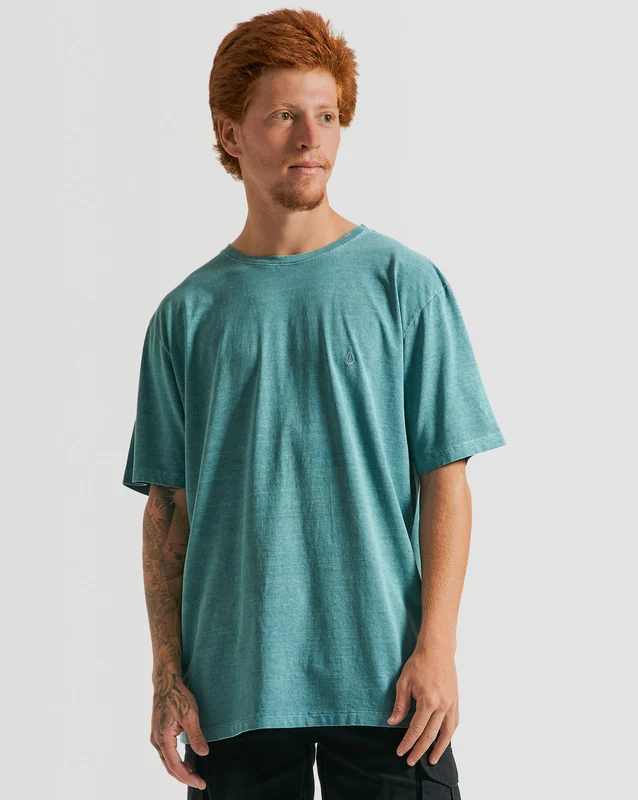 Camiseta Volcom Regular Solid Stone Verde G / VERDE