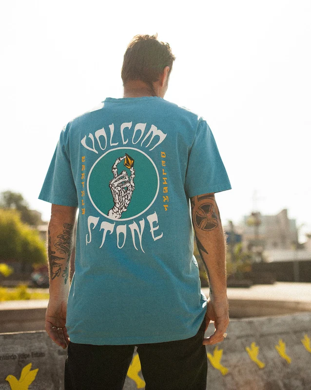 Camiseta Volcom Regular Stoneys Bone Azul M / AZUL