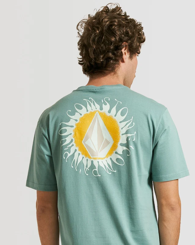 Camiseta Volcom Regular Exuder Verde P / VERDE CLARO