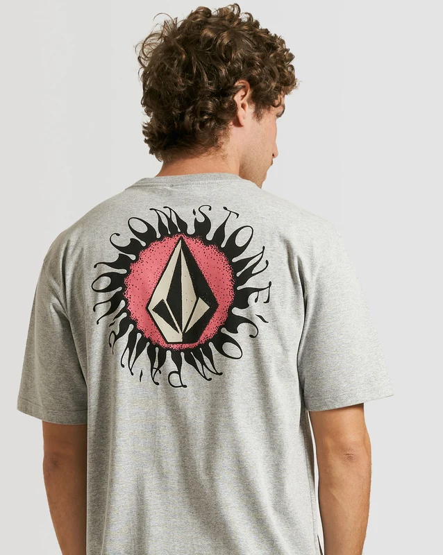 Camiseta Volcom Regular Exuder Cinza G / MESCLA CINZA