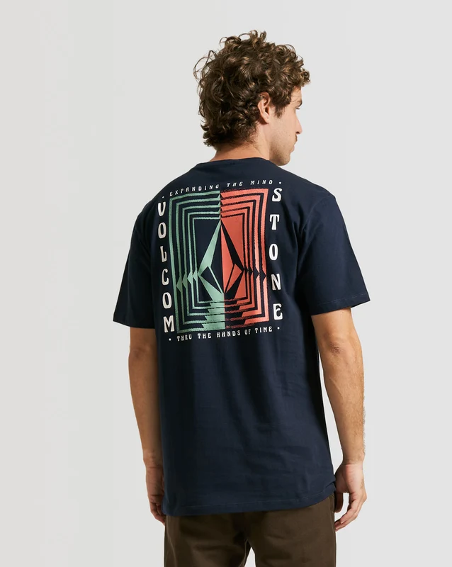 Camiseta Volcom Regular Reverberation Azul Marinho M / AZUL MARINHO