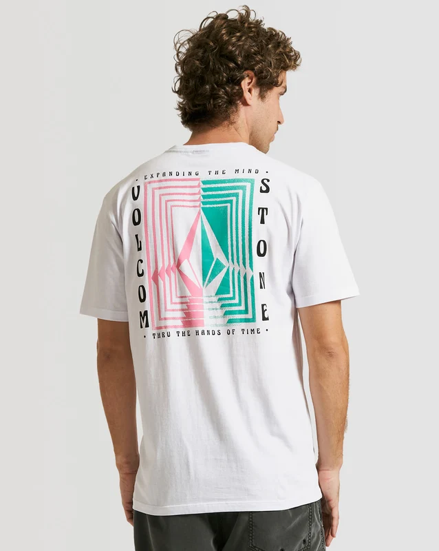Camiseta Volcom Regular Reverberation Branca M / BRANCO