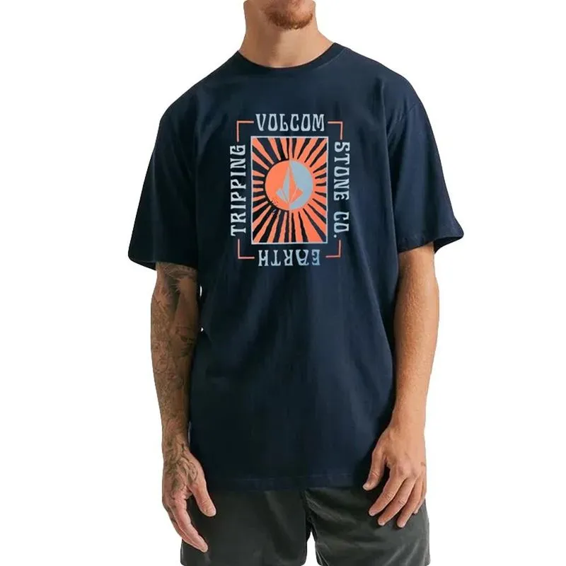 Camiseta Volcom Solee SM23 Masculina Azul Marinho P / azul-escuro