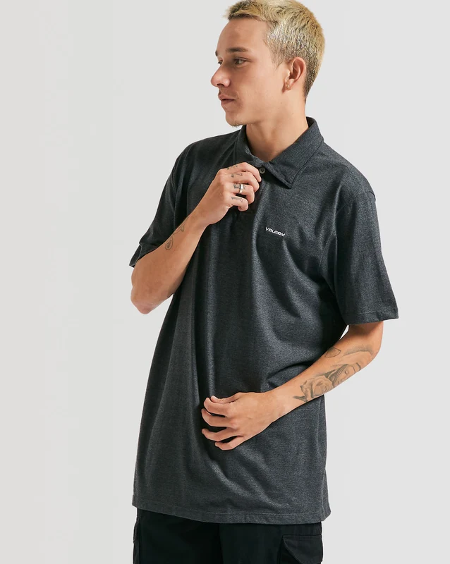 Polo Volcom Corporate Mescla Preto P / Mescla Preto