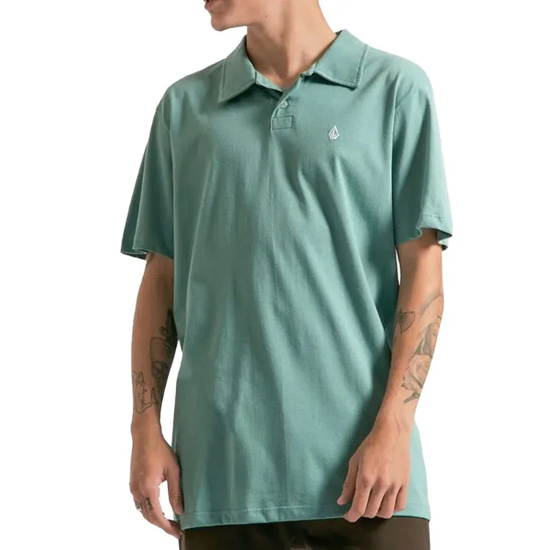Camisa Polo Volcom Solid Stone Verde Claro