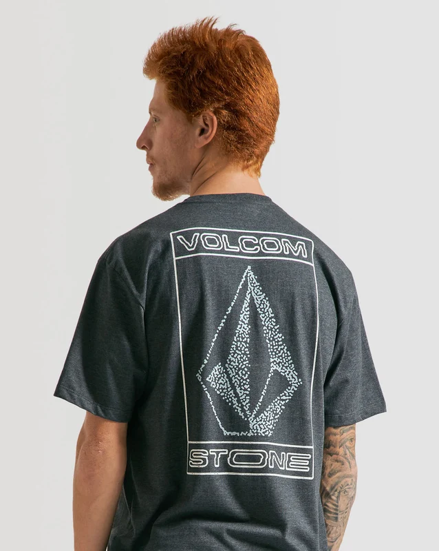 Camiseta Volcom Regular Scifi Preta GG / MESCLA PRETO