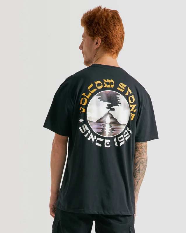 Camiseta Volcom Regular Stone Portal Preta P / PRETO