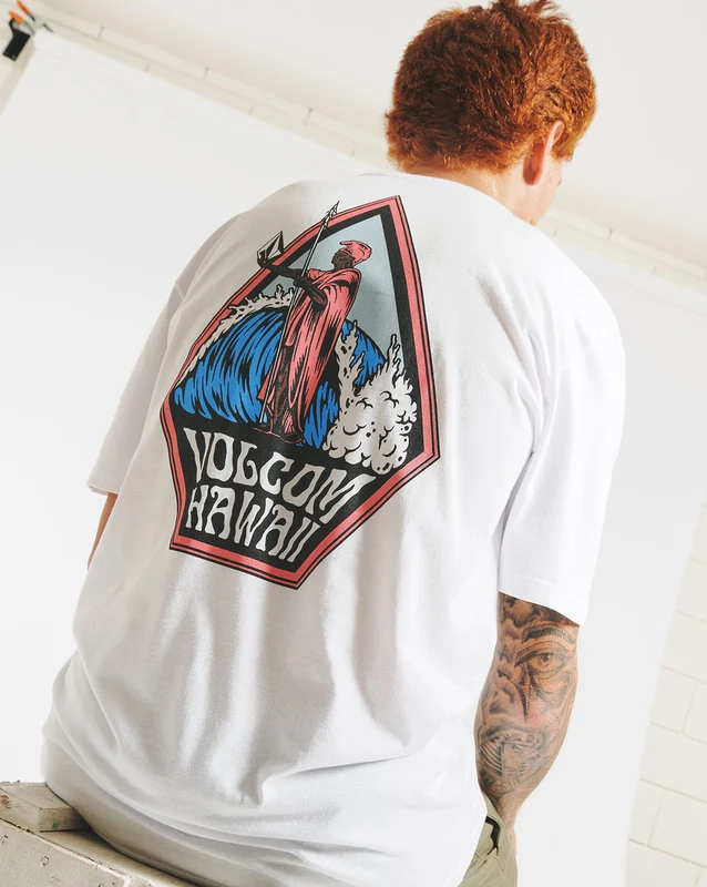 Camiseta Volcom Regular Barel King Branca M / BRANCO