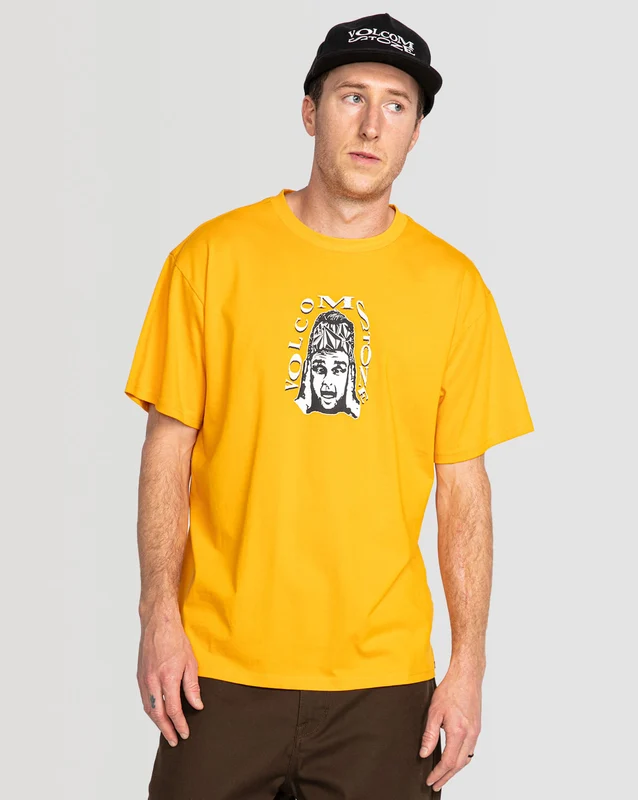 Camiseta Volcom Slim Headache Amarela G / AMARELO