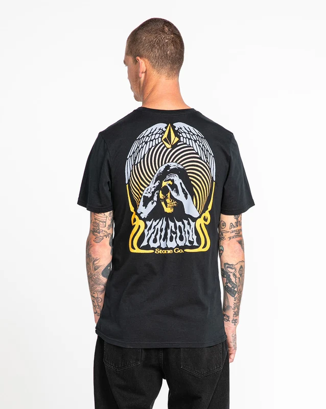 Camiseta Volcom Slim Subterraner Preta G / PRETO