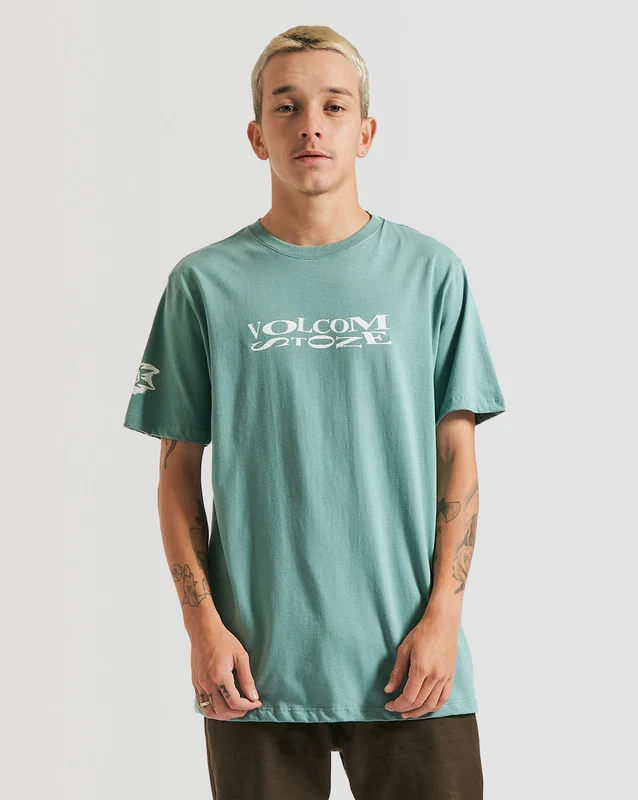 Camiseta Volcom Slim Vtv Verde P / VERDE CLARO