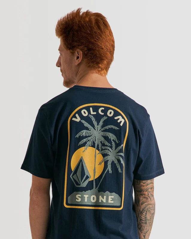 Camiseta Volcom Long Island Dazer Azul Marinho GG / AZUL MARINHO