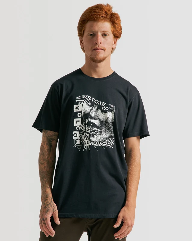 Camiseta Volcom Long Safety Preta P / PRETO