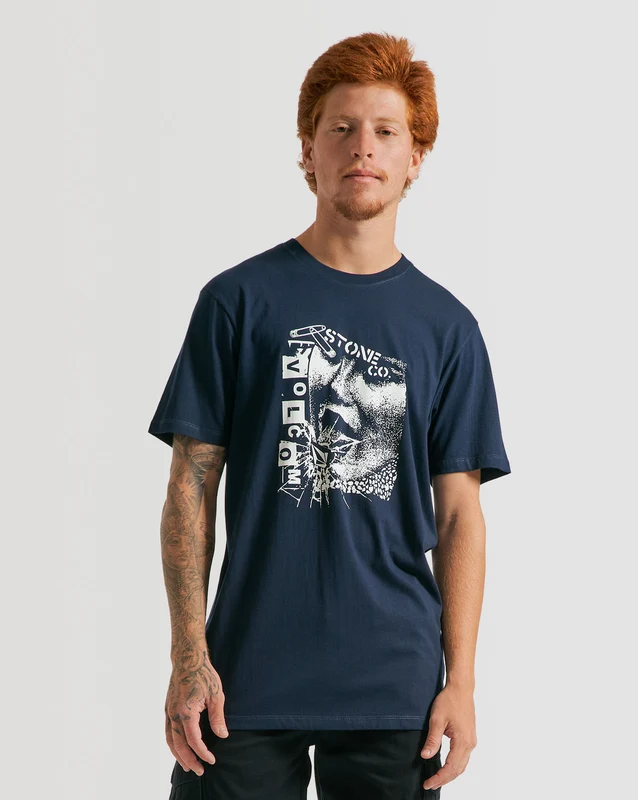 Camiseta Volcom Long Safety Azul Marinho GG / AZUL MARINHO