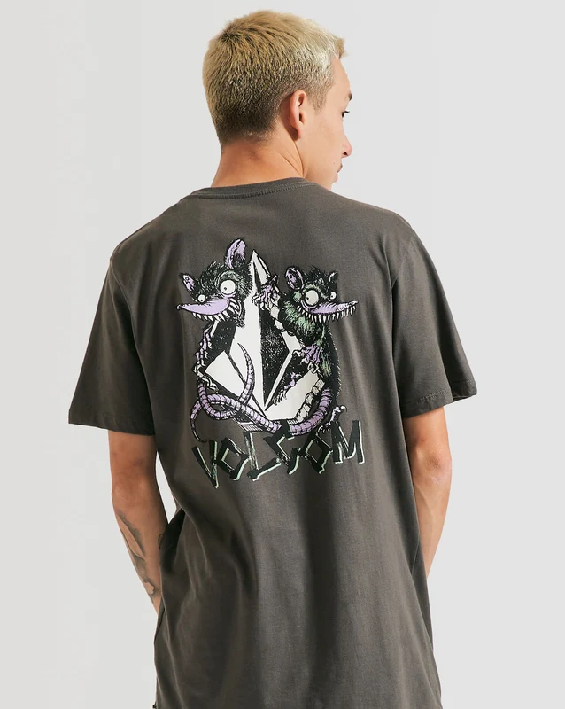 Camiseta Volcom Long Fit Sktratz Grafite GG / GRAFITE