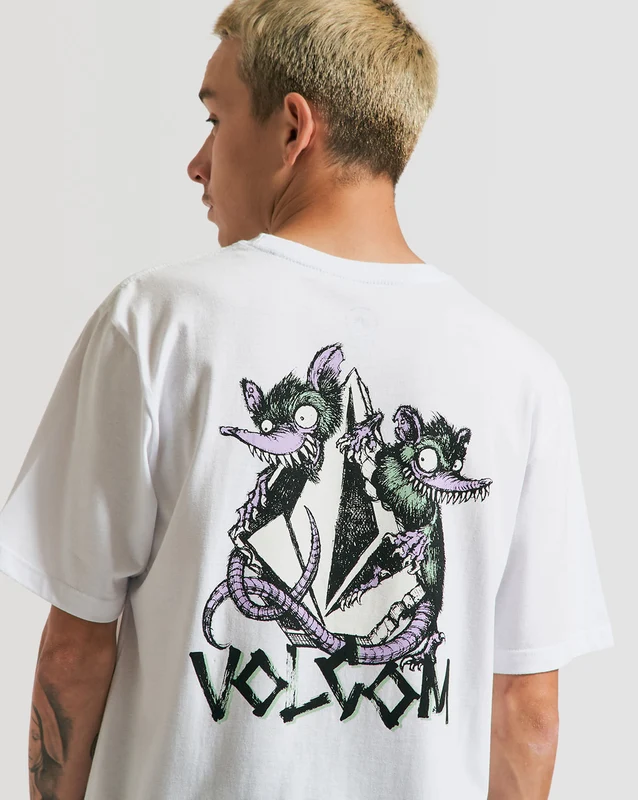 Camiseta Volcom Long Fit Sktratz Branca M / BRANCO
