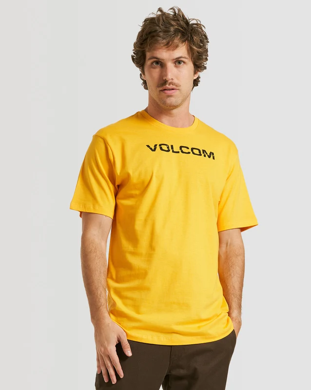Camiseta Volcom Regular Ripp Euro Amarela P / Amarelo