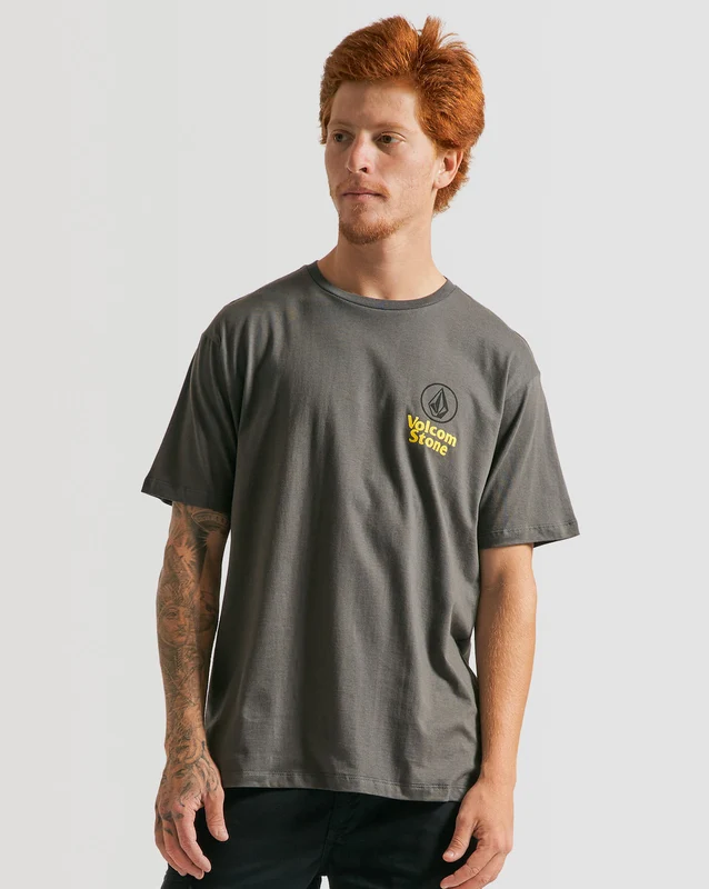 Camiseta Volcom Regular Ezduzit Grafite M / GRAFITE