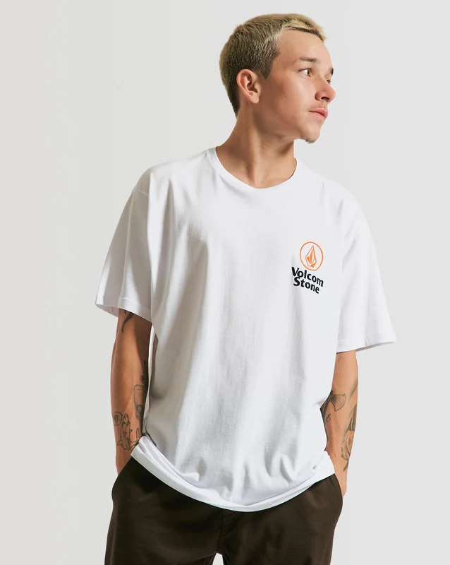Camiseta Volcom Regular Ezduzit Branca G / BRANCO