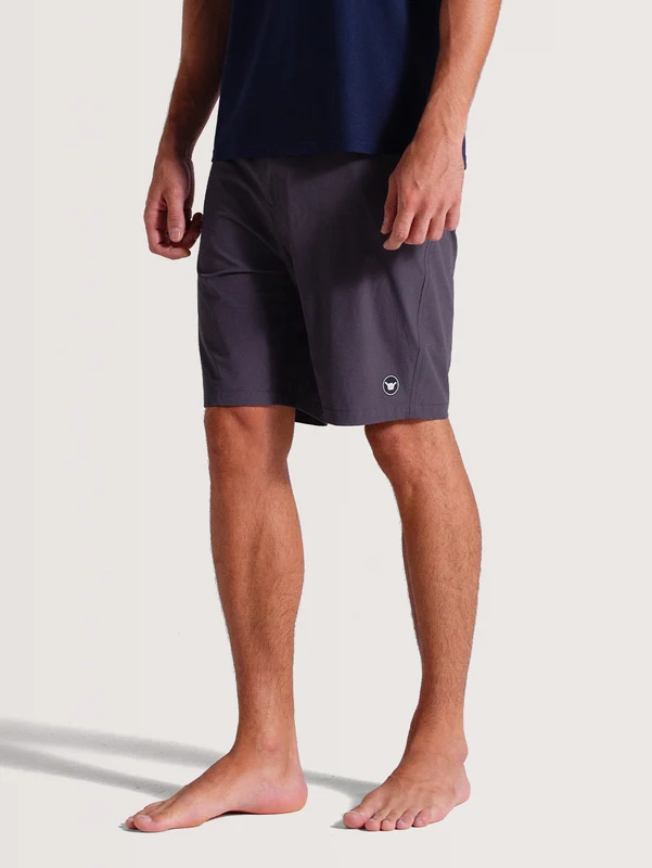 Bermuda Híbrida Preta Hang Loose Fuzz 40 / Cinza
