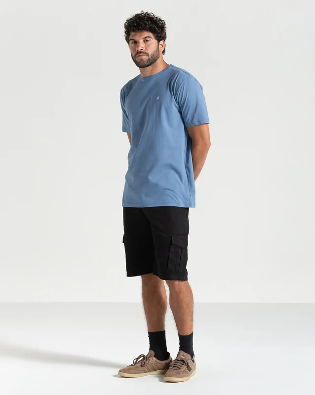 Camiseta Volcom Stone Blanks Azul GG / Azul