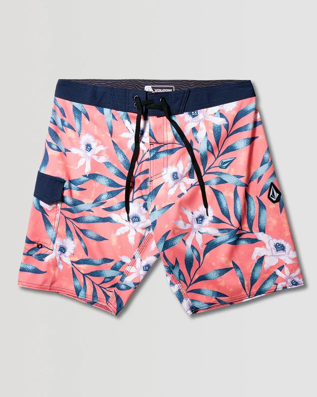 Boardshort Tropical Floral Juvenil Laranja 14 / LARANJA