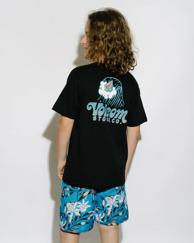 Camiseta Volcom Regular Breaker Juvenil Preta 14 / PRETO