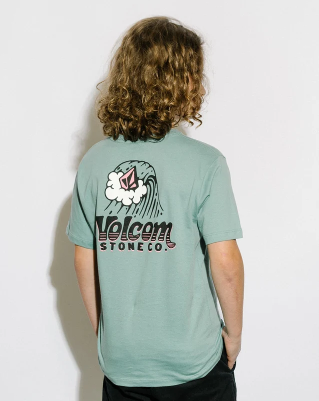 Camiseta Volcom Regular Breaker Juvenil Verde 12 / VERDE CLARO