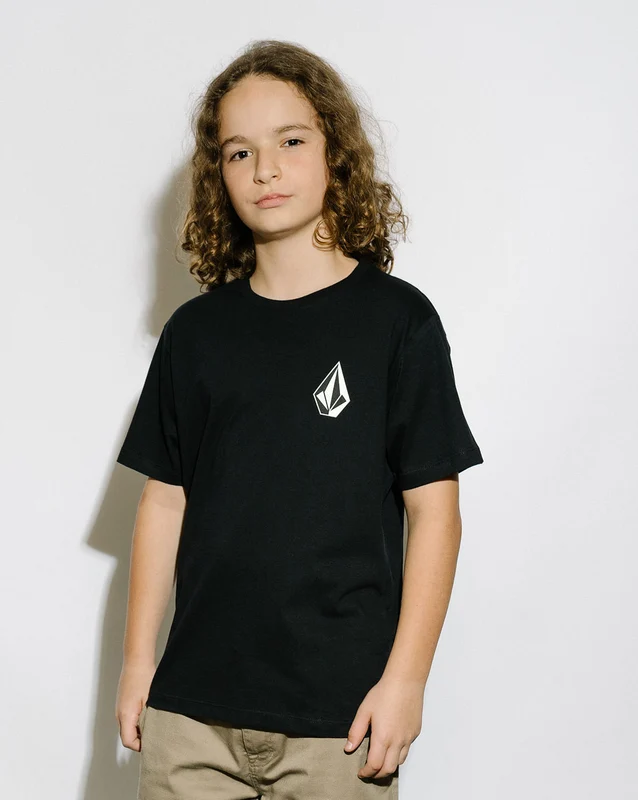 Camiseta Volcom Regular Deadly Stone Juvenil Preta 14 / PRETO