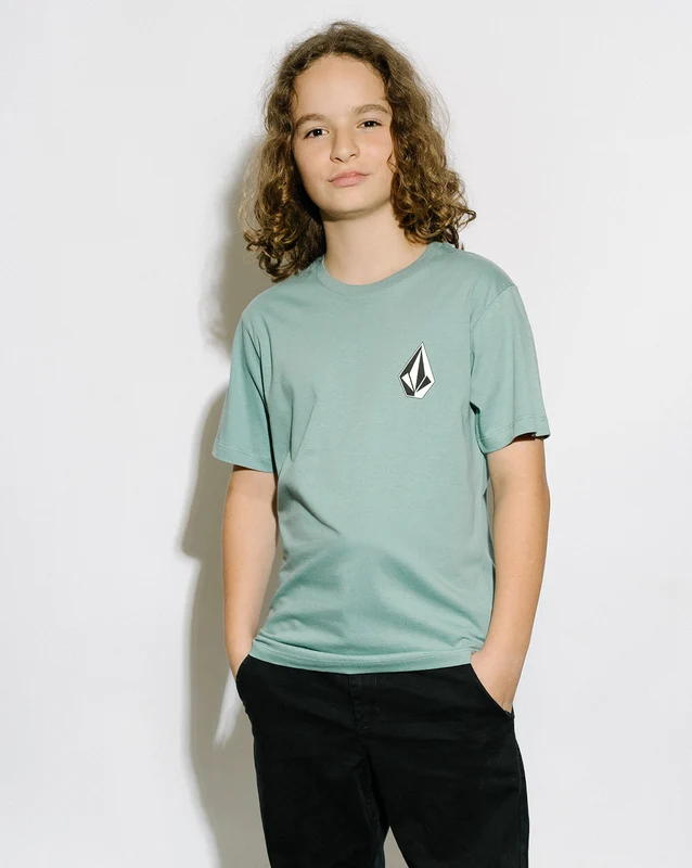 Camiseta Volcom Regular Deadly Stone Juvenil Verde 8 / VERDE CLARO