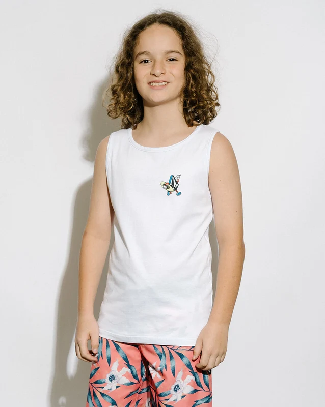 Regata Volcom Regular Frother Juvenil Branca 8 / Branco