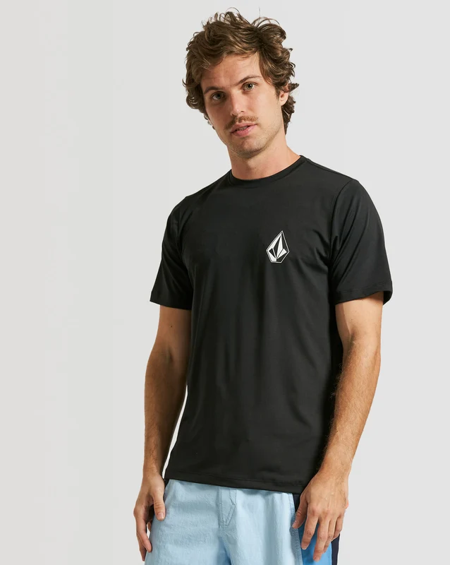 Lycra Volcom Manga Curta Stonetech Preta M / Preto