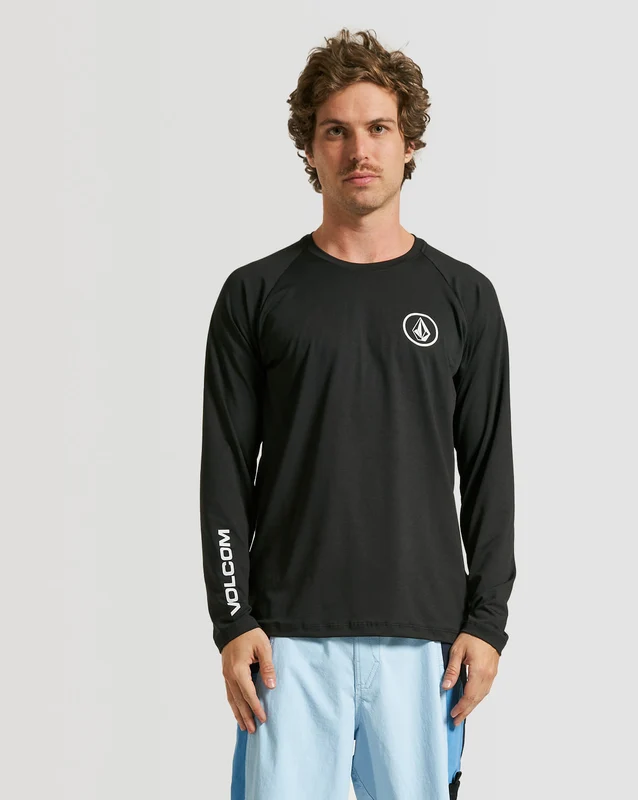 Lycra Volcom Manga Longa Lido Stone Preta M / Preto