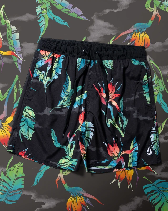 Shorts Volcom Birds Of Paradise Preto G / Preto