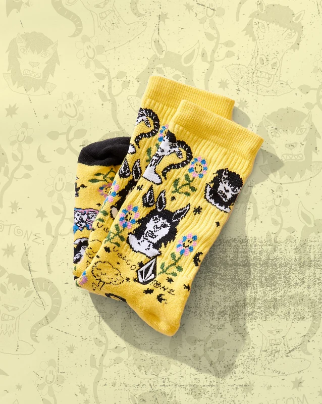 Meia Volcom Ozzie Amarela UN / Amarelo
