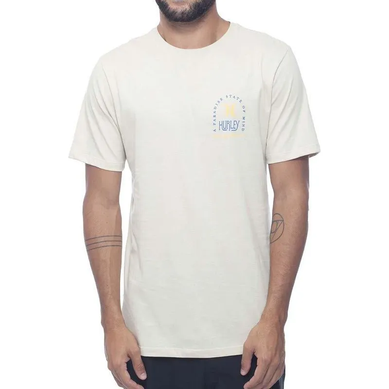 Camiseta Hurley Silk Palms Masculina Areia P / bege