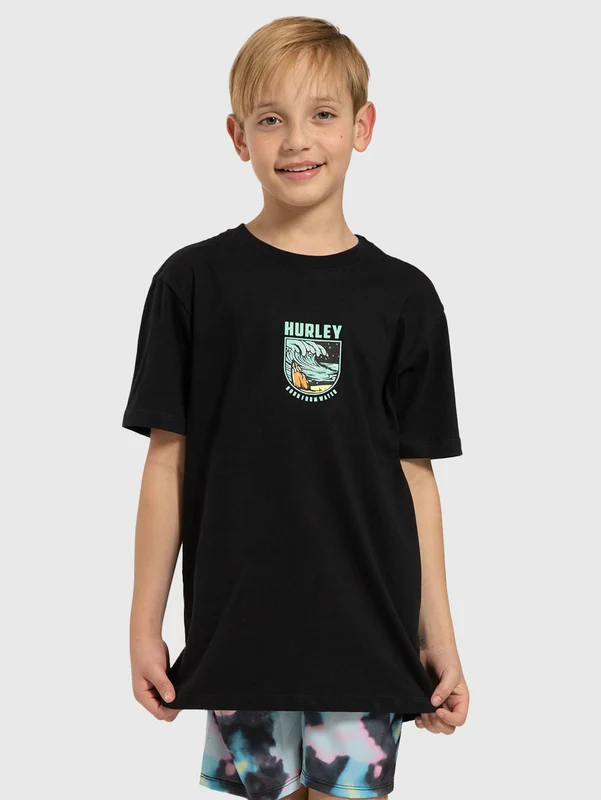 Camiseta Hurley Skull Night Juvenil Preta 10