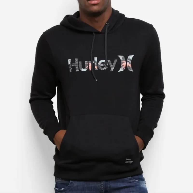 Moletom Canguru Hurley Military Preto