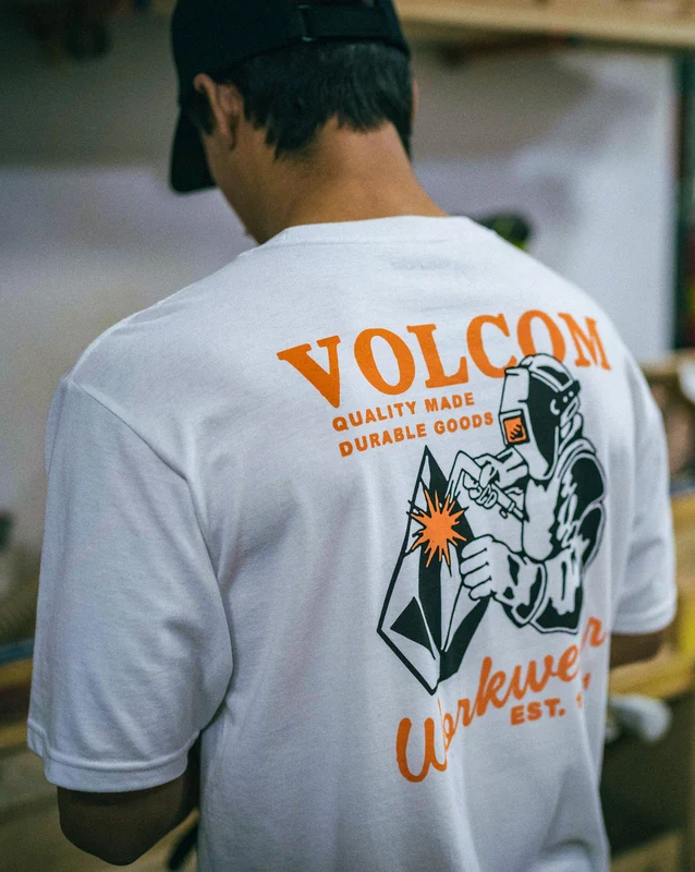 Camiseta Volcom Workwear Welder Branca M / Branco