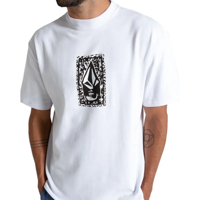 Camiseta Volcom Comfort Stone Face Branca
