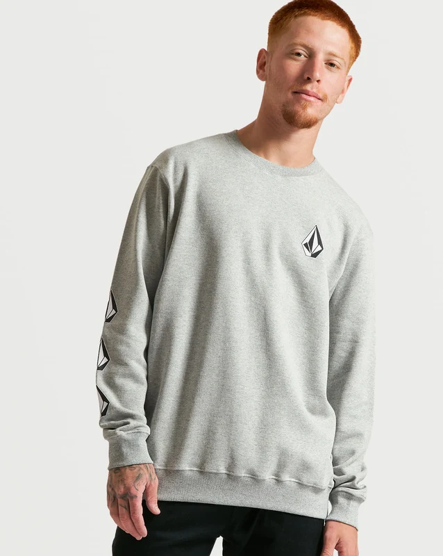 Moletom Volcom Careca Iconic Cinza G / Cinza