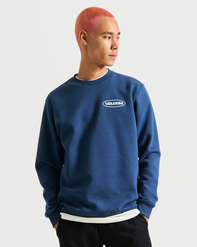 Moletom Volcom Careca Stormy Azul G / Azul